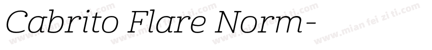 Cabrito Flare Norm字体转换